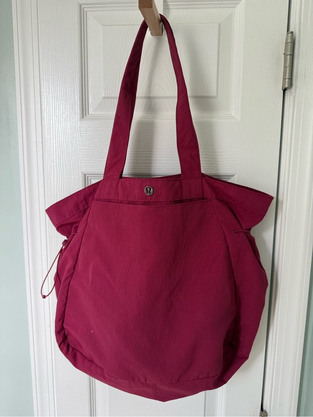 lululemon athletica deep berry red tote